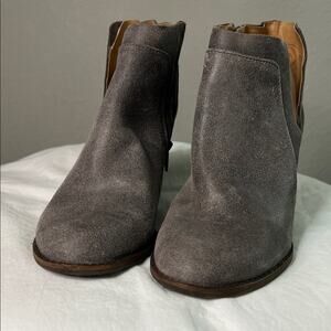Lucky Brand Gray Suede Ankle Boots Size 9.5